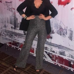 Silver (glitter) elastic pants